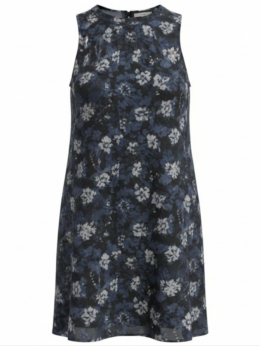 JOIE | NWT Baltic Abstract Floral Silk Blend Mini Dress Blue Smocked Ruffle‎ | L
